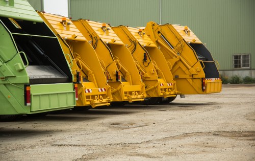 Construction site waste being removed